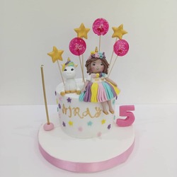 Loli Pop Şekerli Unicorn Doğum günü Pastası