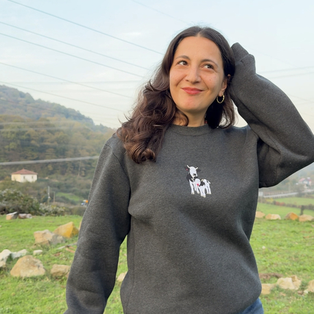 Aynur Tarzan | Antrasit Oversize Sweatshirt 