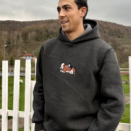 Boncuk | Antrasit Oversize Hoodie