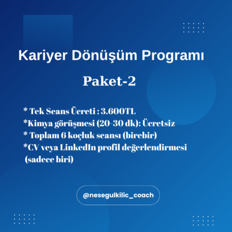 Kariyer Dönüşüm Programı - Paket 2