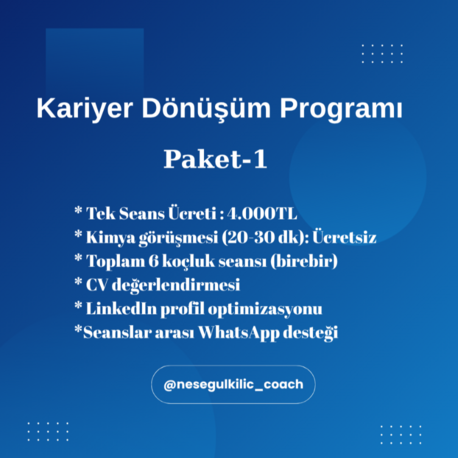 Kariyer Dönüşüm Programı - Paket 1