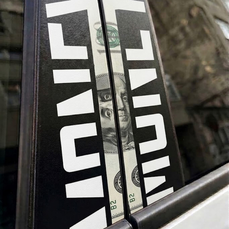 MONEY Dolar Temalı Kapı Direği Kaplama Folyosu UV Baskı 25x50 cm 2 Adet
