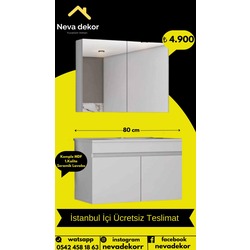 80 cm banyo dolabı 