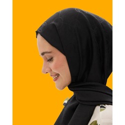 M desen Jakar şal siyah