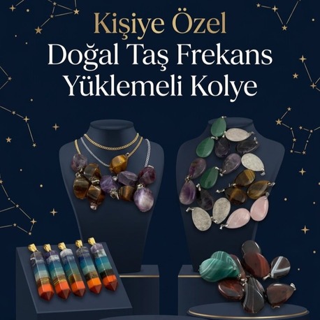 KİŞİYE ÖZEL DOĞAL TAŞ FREKANS YÜKLEMELİ KOLYE 