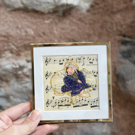 Orkide Üzerine Minyatür (Sufi Kadın)