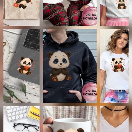 Sevimli Panda Pandamos ile Sevgililer Günü 60 PNG