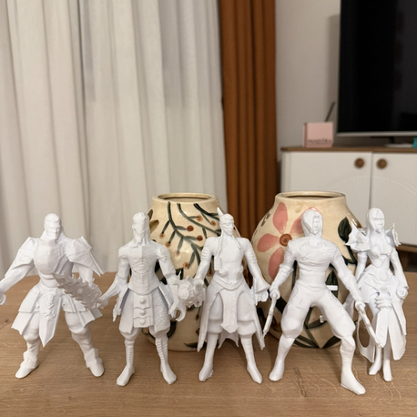 Metin2 Karakter Figür Seti | 5 Adet, Yaklaşık 15 cm