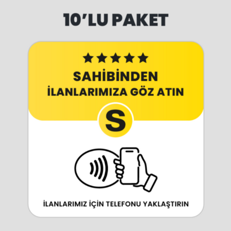 10 Adet Sahibinden NFC Kart Paketi