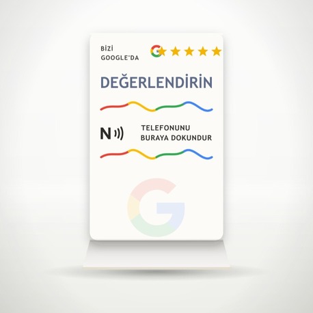 Google Yorum Standı — Beyaz / Sade
