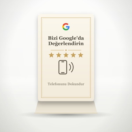 Google Yorum Standı — Krem / Zarif