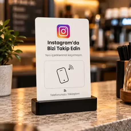 NFC Instagram Takip Standı (25x) - Adet fiyatı: 269 TL KDV dahil