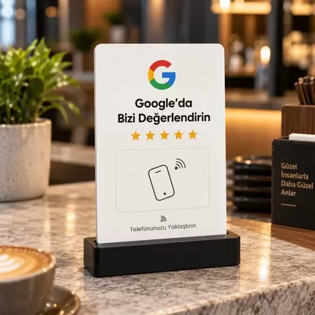 NFC Google Yorum Standı (100x) - Adet fiyatı: 229 TL KDV dahil
