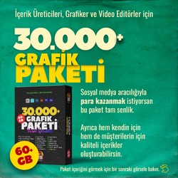 30.000+ DİJİTAL ÜRÜN PAKETİ (60 GB) + HEDİYELER
