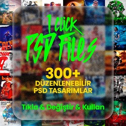 300+ Premium Düzenlenebilir PSD Dosyaları