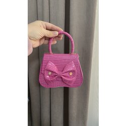 KIZ ÇOCUK PEMBE RENK YANDAN ZİNCİR ASKILI ÇANTA