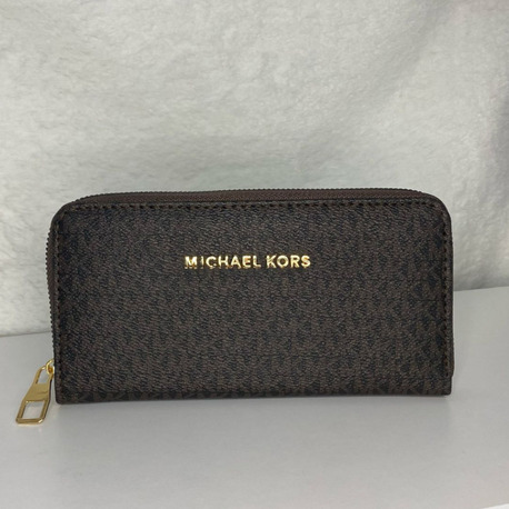 MICHAEL KORS ACI KAHVE RENK BÜYÜK BOY FERMUARLI CÜZDAN
