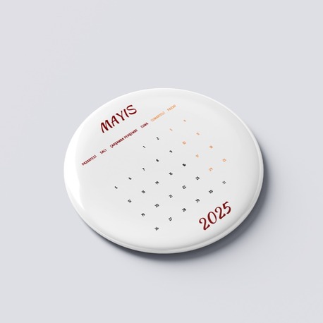 2025 takvim BUTON MAGNET 12 ADET- KİŞİSELLEŞTİRİLEBİLİR