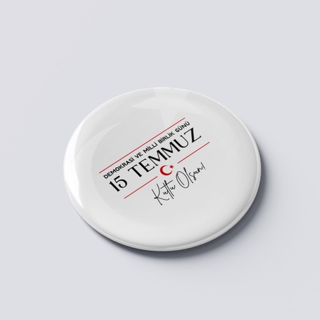 15 TEMMUZ ROZET BUTON MAGNET 5 ADET