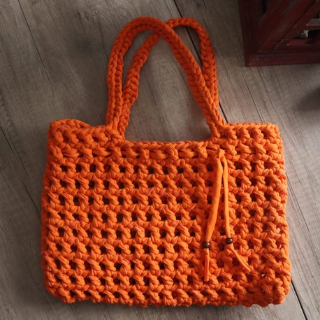 NK El örgüsü omuz çantası (Turuncu)