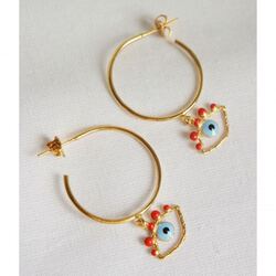 evil eye halka küpe (büyük)