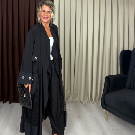 Matilda Tasarım Trençkot Siyah