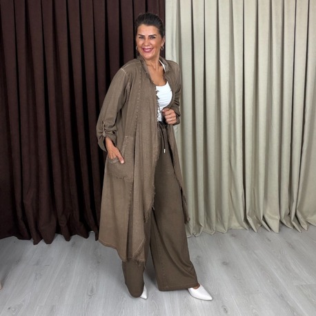 Noya Kimonolu Takım Kahve