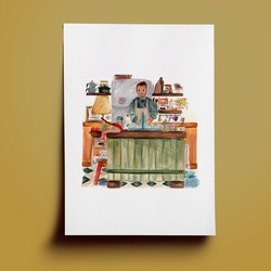 Kart Baskı | 'Washing Up'