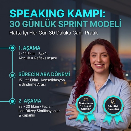 SPEAKING EKİM KAMPI: 20 Seans Hibrit Sprint Modeli