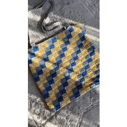 Ekose örgü çanta