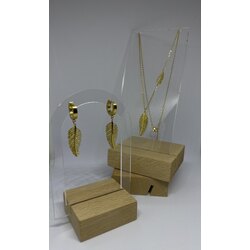 GOLD ANKA TÜYÜ ÇELİK KOLYE & GOLD ANKA TÜYÜ ÇELİK KÜPE TAKIMI✨