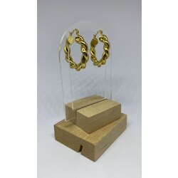 GOLD VİNTAGE SERİSİ BÜYÜK BOY CASUAL SIPRAL HALKA ÇELİK KÜPE
