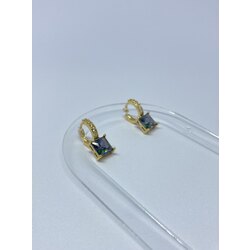 MİSTİK TOPAZ KESME TAŞ SALLANTILI GOLD GLORY KÜPE