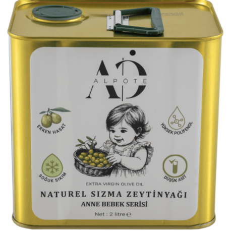 Alp Öte Anne Bebek Serisi Erken Hasat Soğuk Sıkım Naturel Sızma Zeytinyağı (2L)