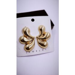 Büyük Drops Küpe - Gold