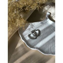 Kalp Taş Detaylı Küpe Silver