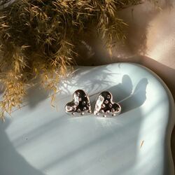 Taş Detaylı Küpe Silver 