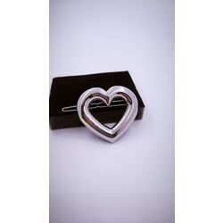 Şık Kalp Toka Silver