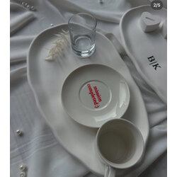 OVAL BETON DAMAT KAHVESİ SETİ