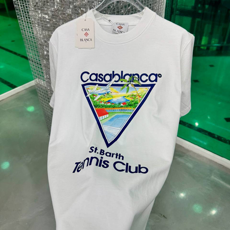 CASABLANCA Pamuklu T-shirt Beyaz