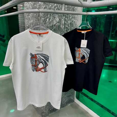 HERMES Pamuklu T-shirt Beyaz