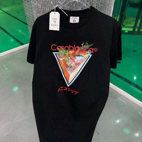 CASABLANCA Pamuklu T-shirt Siyah