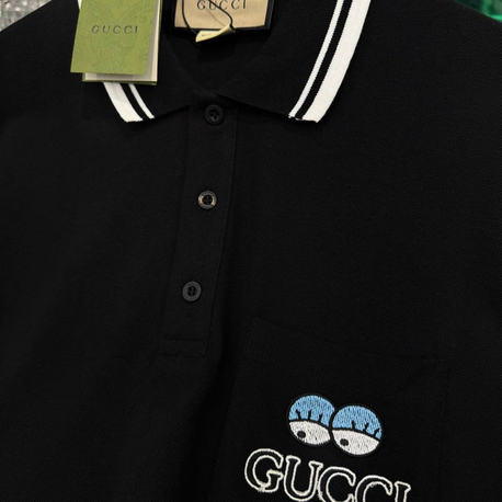 GUCCI Siyah Polo Yaka T-Shirt