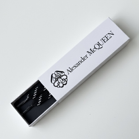 Alexander Mcqueen Siyah Beyaz Çizgili Bağcık