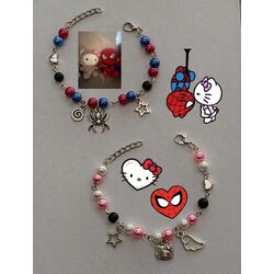 hello kitty x spiderman çift bilekliği 