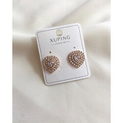 Xuping taşlı kalp küpe