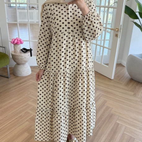 YENİ SEZON PUANTİYELİ MANGO KUMAŞ ELBİSE