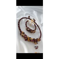 Tiger ege broken naturel stone necklace 