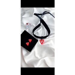 3D Miyuki heart necklace and earrings