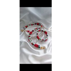 rose motif bohemian necklace and bracelet